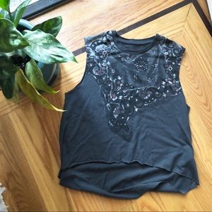 ALLSAINTS cropped graphic tank